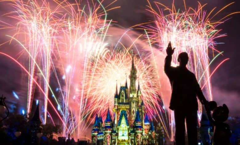 Disney World's Happily Ever After fireworks show in Magic Kingdom. Disney World Free Summer Concert Series
