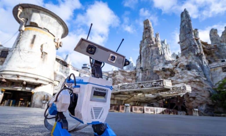 roaming droid popcorn bucket at disney's galaxy's edge