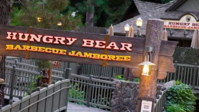 Hungry Bear Barbecue Jamboree sign at Disneyland