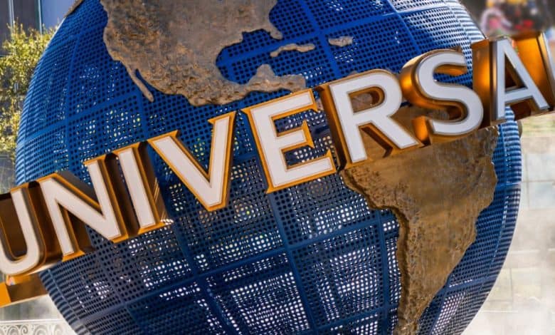 close up of universal orlando's spinning globe. Lost Continent demolition