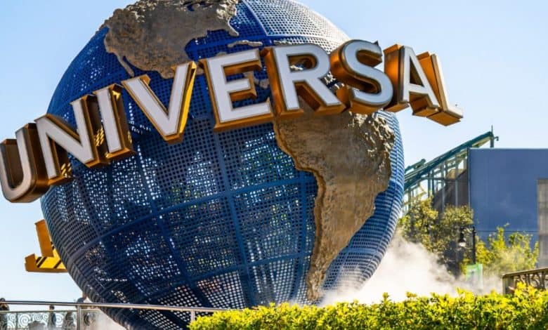 close up of universal orlando resort's spinning globe. Halloween Horror Nights 35 Original Houses
