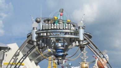 entrance to Tomorrowland in Magic Kingdom