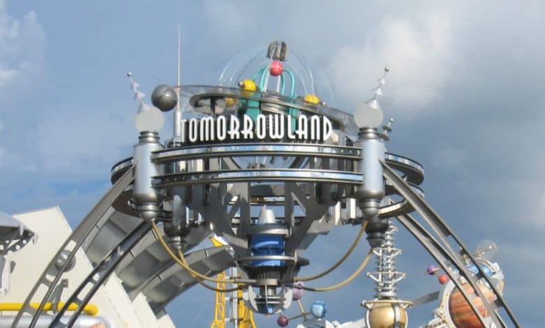 entrance to Tomorrowland in Magic Kingdom