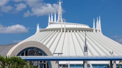 Tomorrowland's space mountain ride in magic kingdom