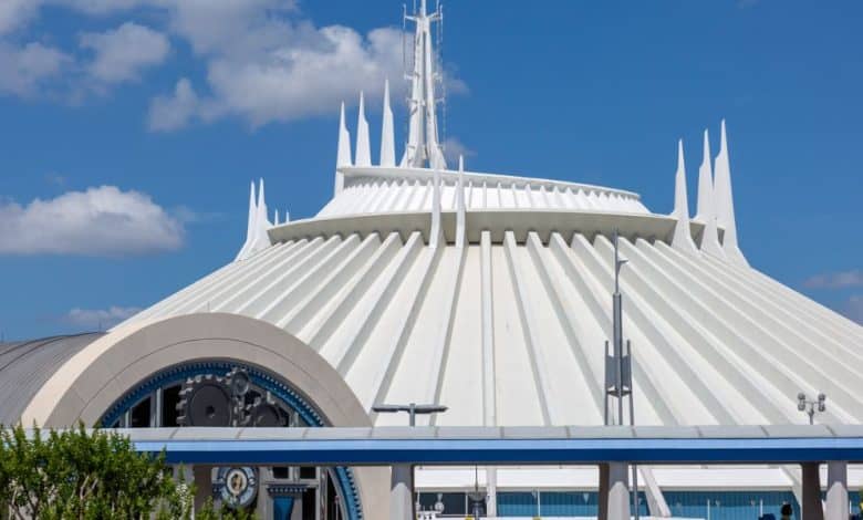 Tomorrowland's space mountain ride in magic kingdom