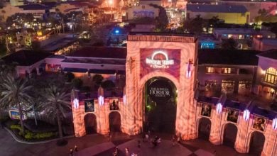 Universal Studios Florida entrance during Halloween Horror Nights