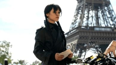 Wednesday and Thing in Paris for Season 3 on Netflix