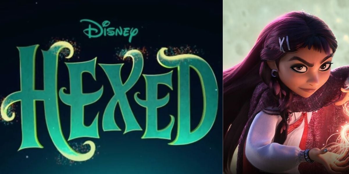 The "Hexed" logo lights up as the animated heroine casts glowing magic, setting a spellbinding tone for Disney fans.