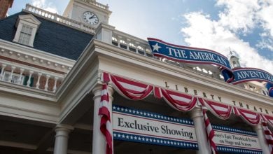 Signage for the American Adventure at EPCOT