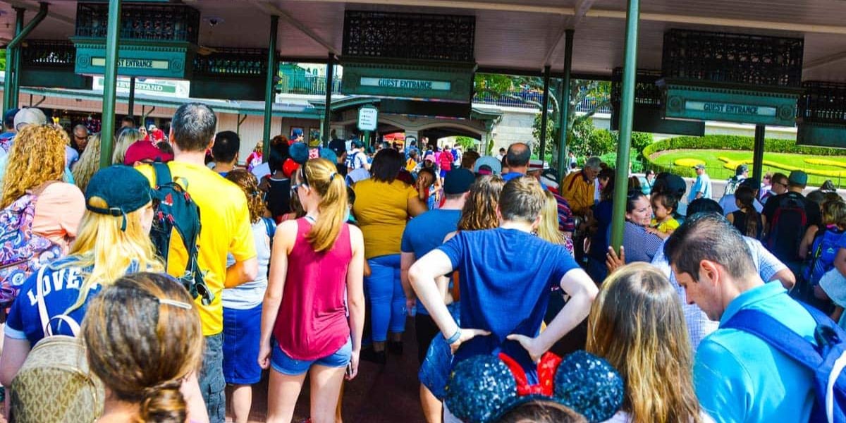 Guests entering Magic Kingdom Park