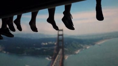 Feet dangling on Soarin' Around the World at EPCOT