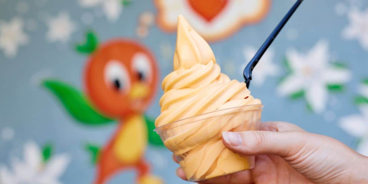 the orange bird and classic dole whip at disney park
