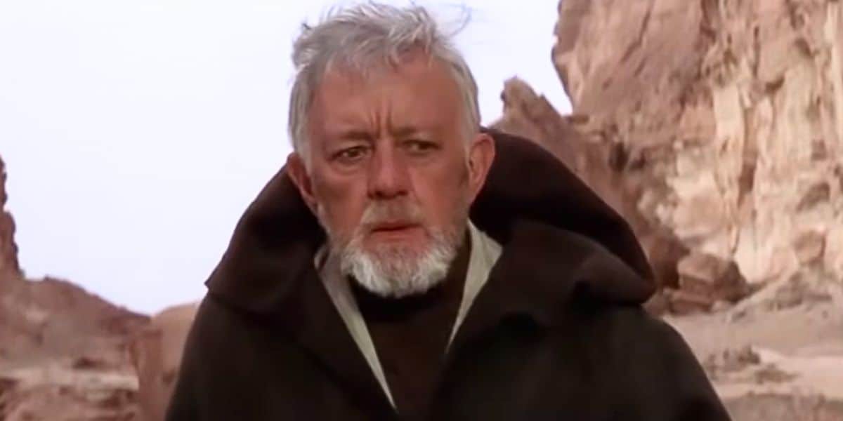 Alec Guinness as Obi-Wan in 'Star Wars: A New Hope'