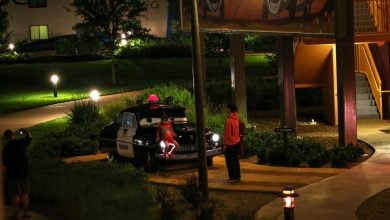 Guests play on a fake car at Disney's Art of Animation Resort