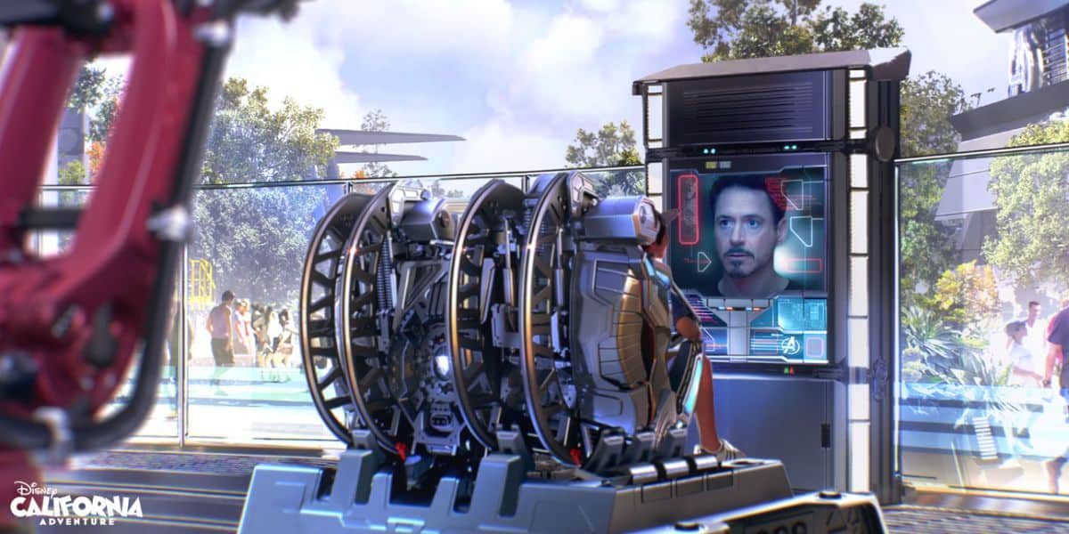 stark flight lab attraction concept art for disney california adventure