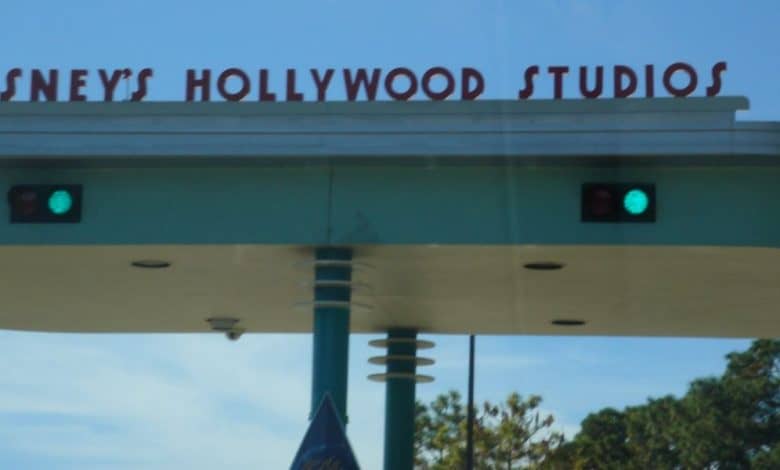 Disney’s Hollywood Studios parking lot entrance sign