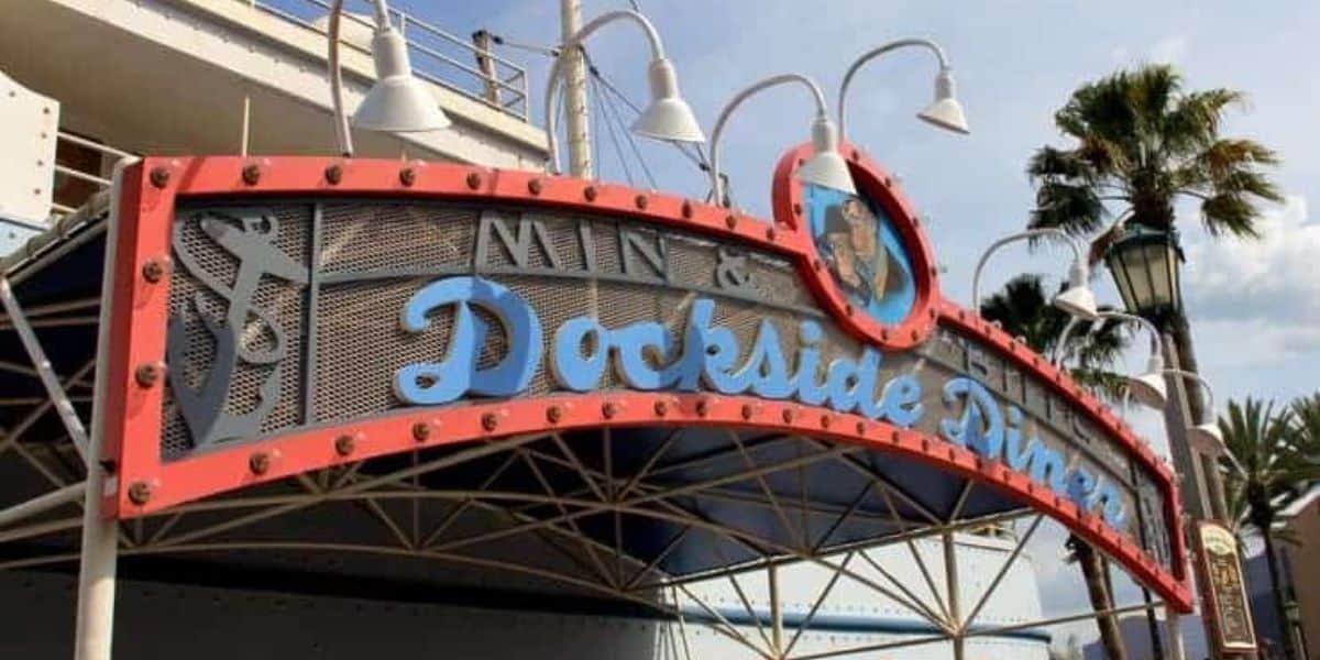 The Dockside Diner marquee at Disney's Hollywood Studios