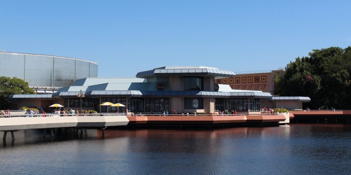 The outside of The Odyssey Pavilion at EPCOT