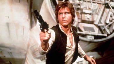 harrison ford as han solo in original star wars trilogy