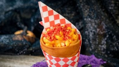 Mac and cheese cone from Cozy Cone Motel at California Adventure