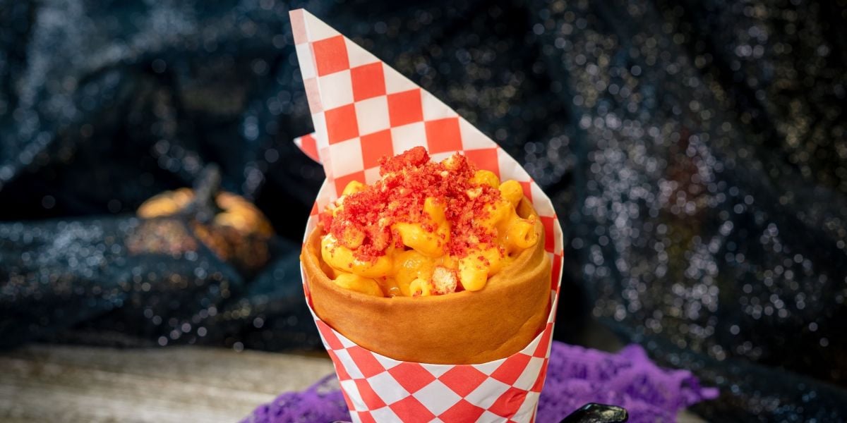 Mac and cheese cone from Cozy Cone Motel at California Adventure