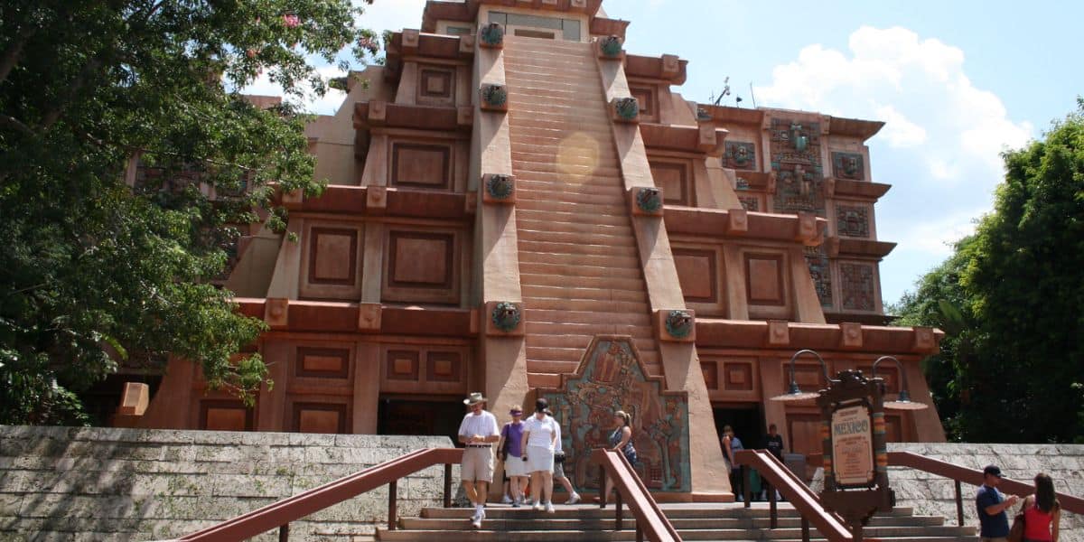 The pyramid in the Mexico World Showcase Pavilion at EPCOT