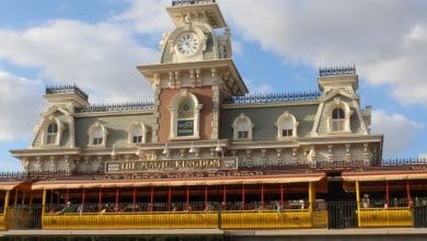 The Main Street USA station for the Walt Disney World Railroad at Magic Kingdom