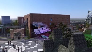 Universal's 'Fast & Furious: Hollywood Drift' coaster building