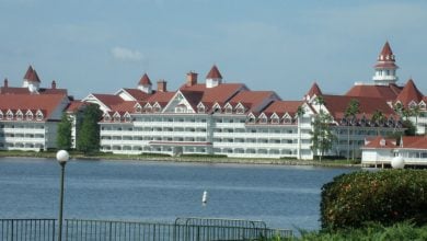 Disney's Grand Floridian Resort & Spa on the water of the Seven Seas Lagoon.