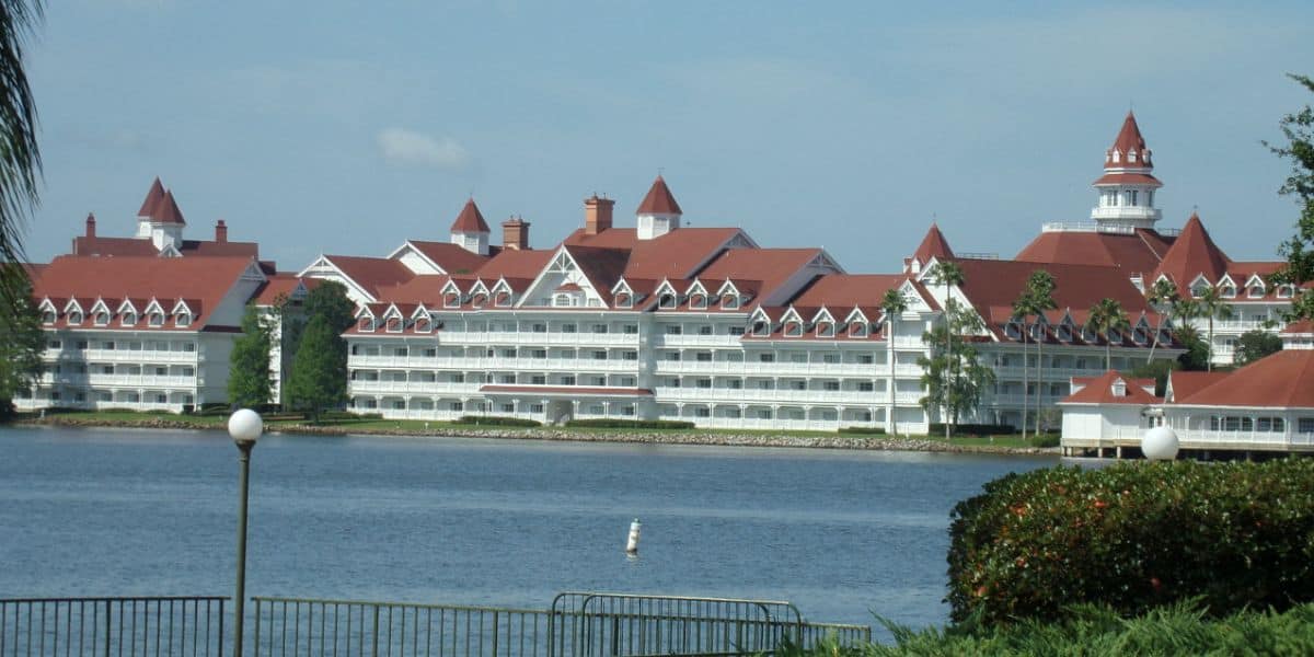 Disney's Grand Floridian Resort & Spa on the water of the Seven Seas Lagoon.