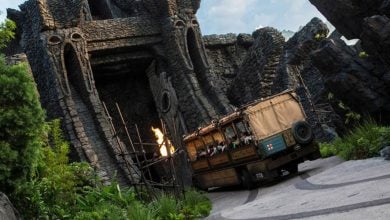 Ride vehicle inside Skull Island: Reign of Kong
