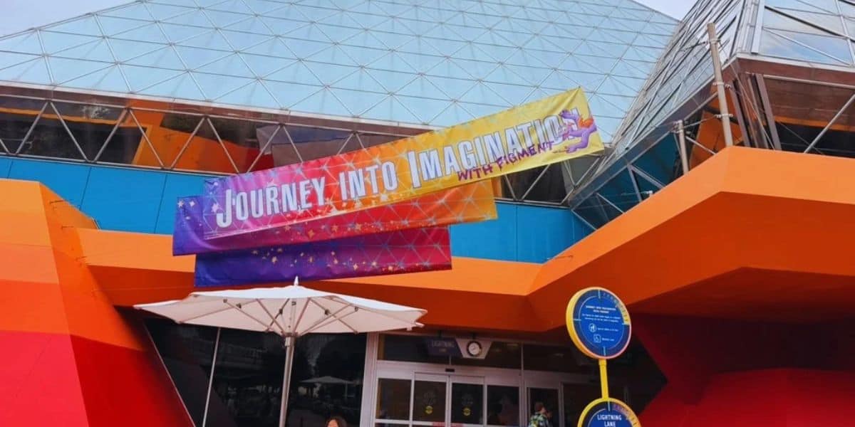 Journey Into Imagination with Figment entrance at EPCOT in Disney World