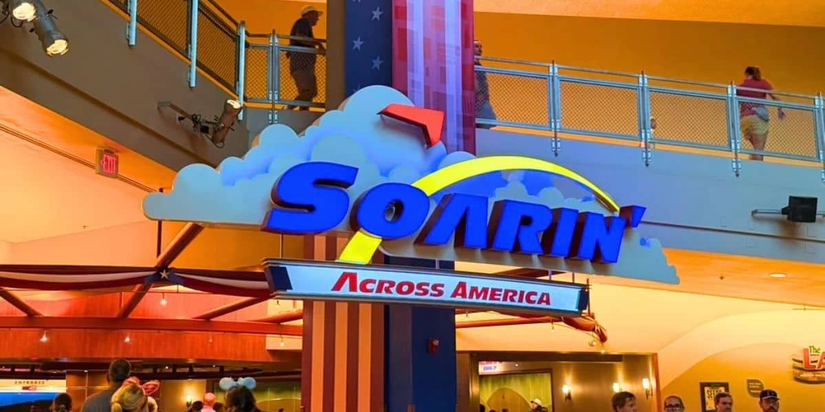 Soarin’ Across America entrance in Disney World's EPCOT park
