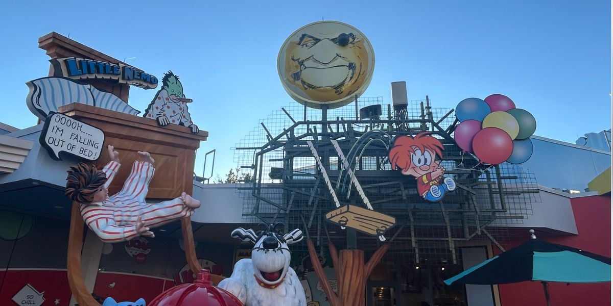 Little Nemo and other comic strip characters at Marvel Super Hero Island in Universal Islands of Adventure.
